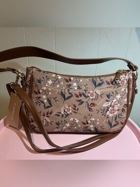 Fiorelli Pink Floral Leatherette Crossbody Bag